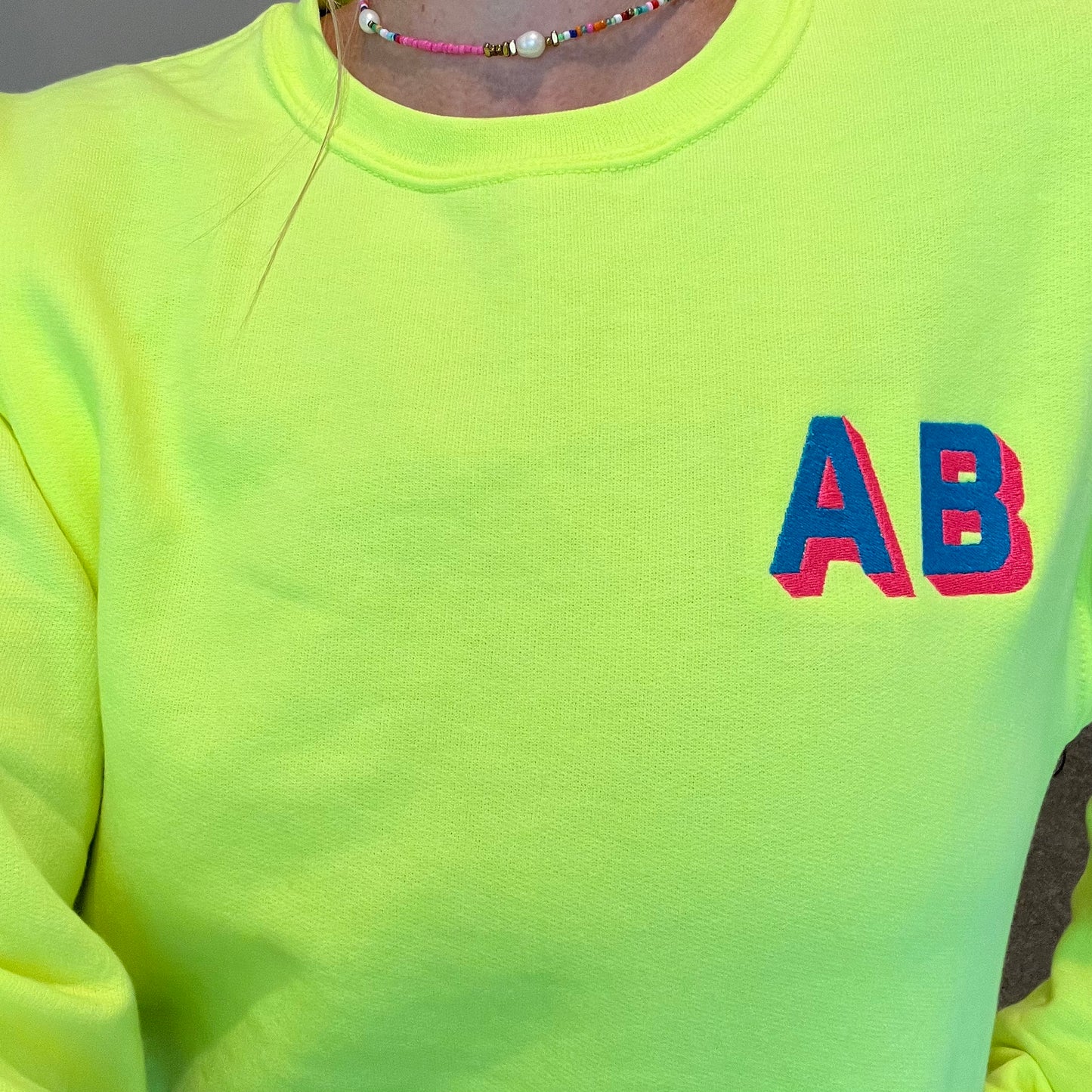 Neon Colorblock Mono Sweatshirt