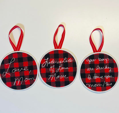 Custom Handwriting Ornament