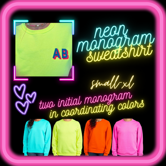 Neon Colorblock Mono Sweatshirt